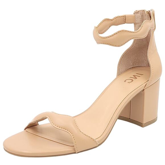 INC INTL Concepts Women Sollisa Ankle Strap Sandals US 10.5M Nude Beige - Picture 1 of 6